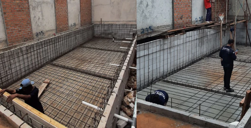 pembesian kolam renang